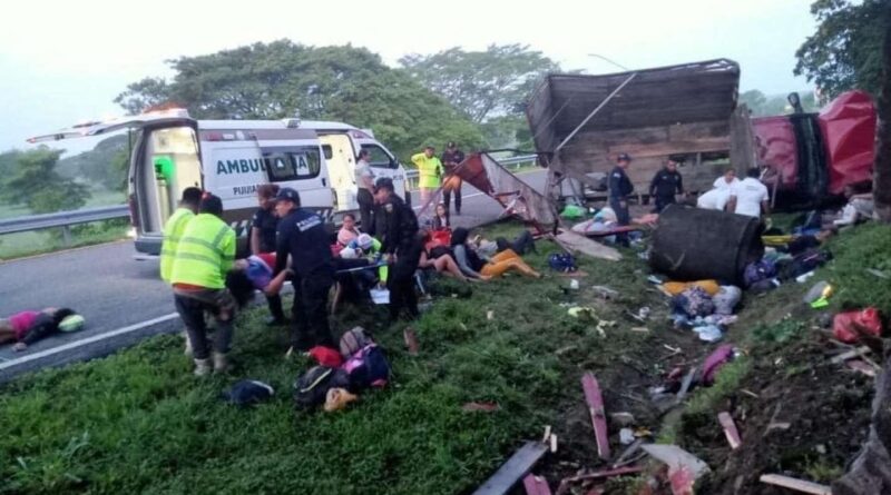 Au Mexique, 10 migrantes cubaines tuées dans l’accident du camion qui les transportaient